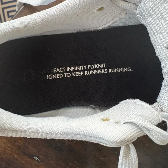 Nike React Infinity Gray and Blue Running Sneakers - Picture 4 of 6